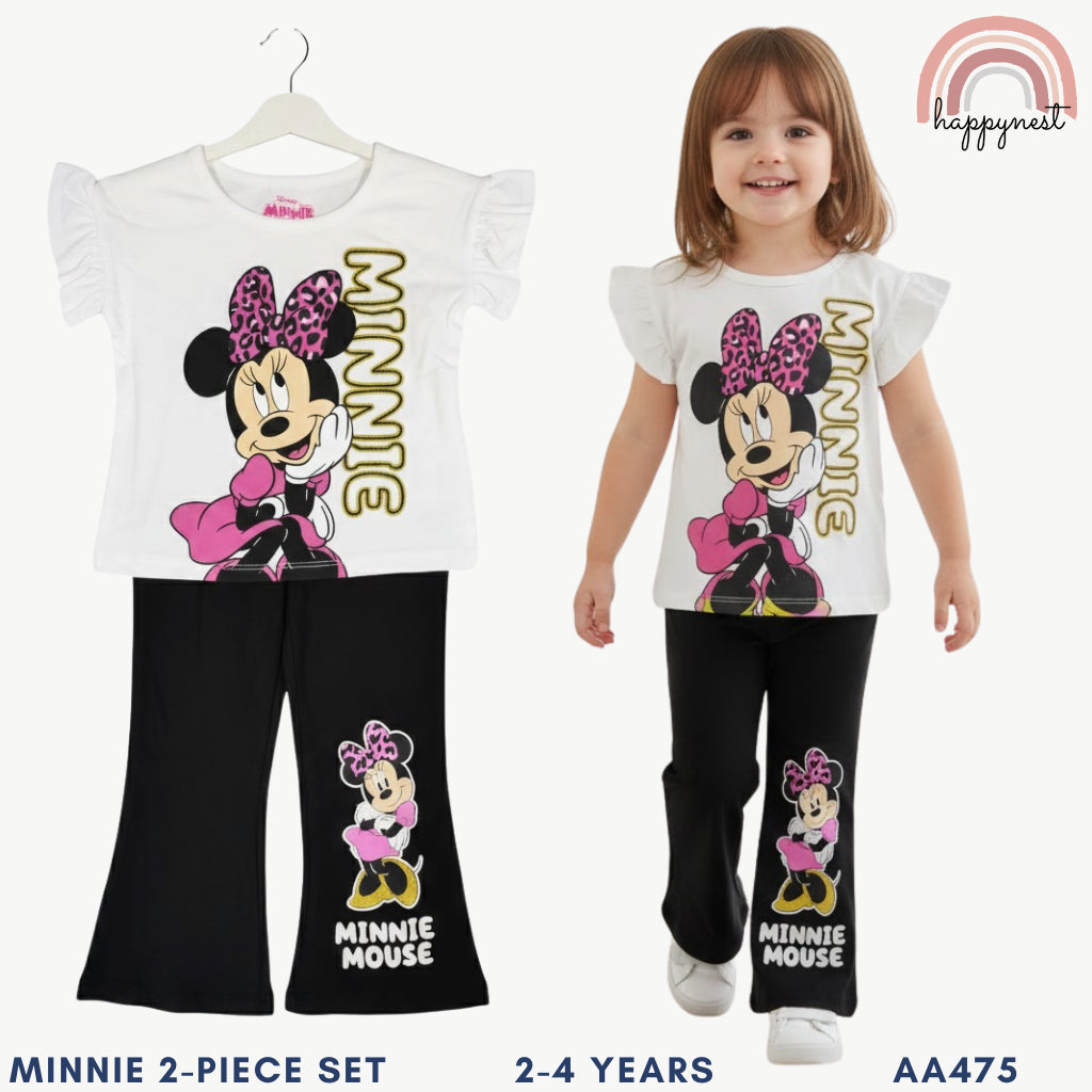 Disney Minnie Mouse Leopard Bow Ruffle 2-Piece Set (2-4 Years) - AA475