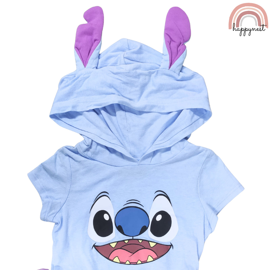 Stitch Kids Hooded Tulle Dress - Cute Character Tutu Dress for Girls (D4)