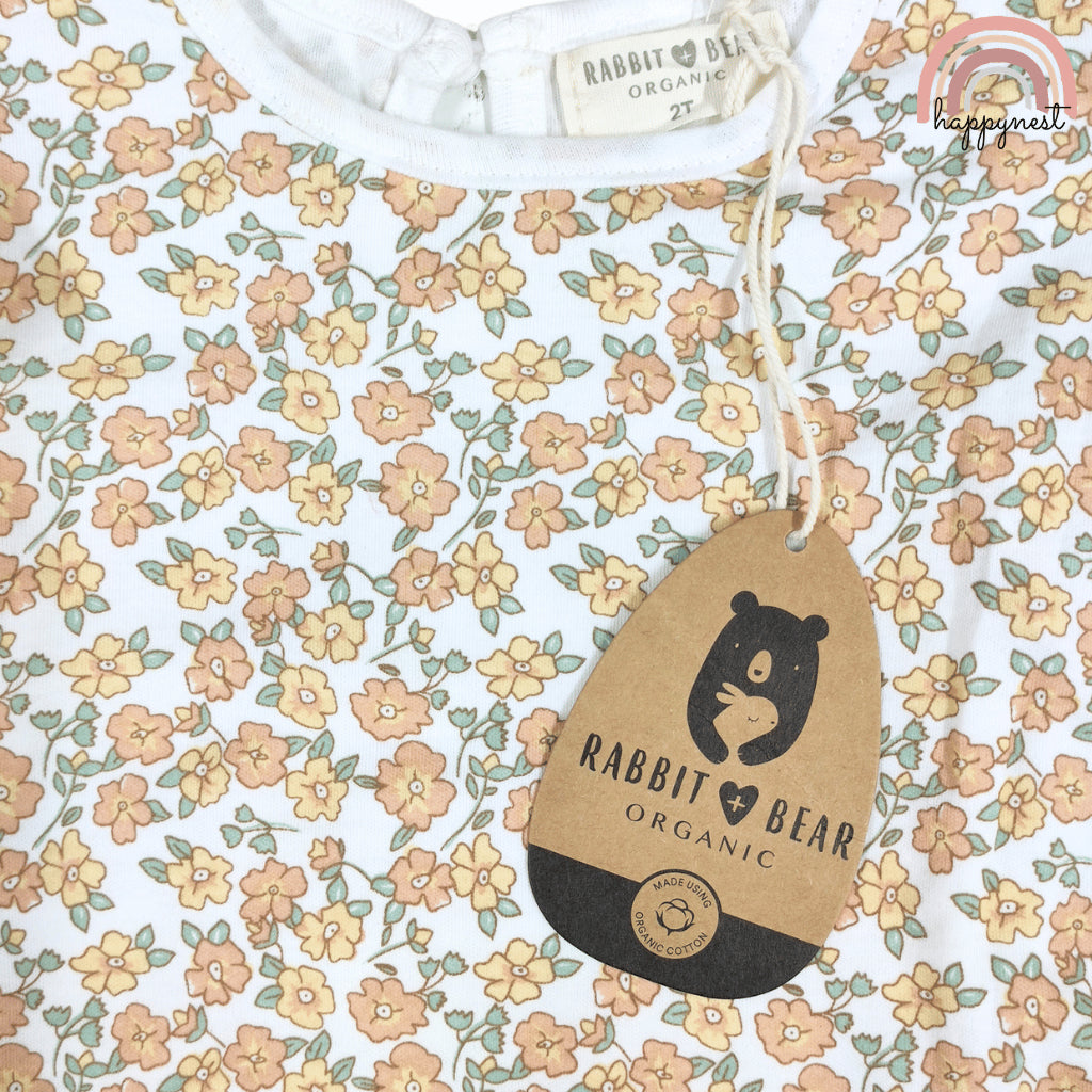 Rabbit Bear Floral Garden 2-PC Ruffle Tee & Pants (AA497) | 2-6Y