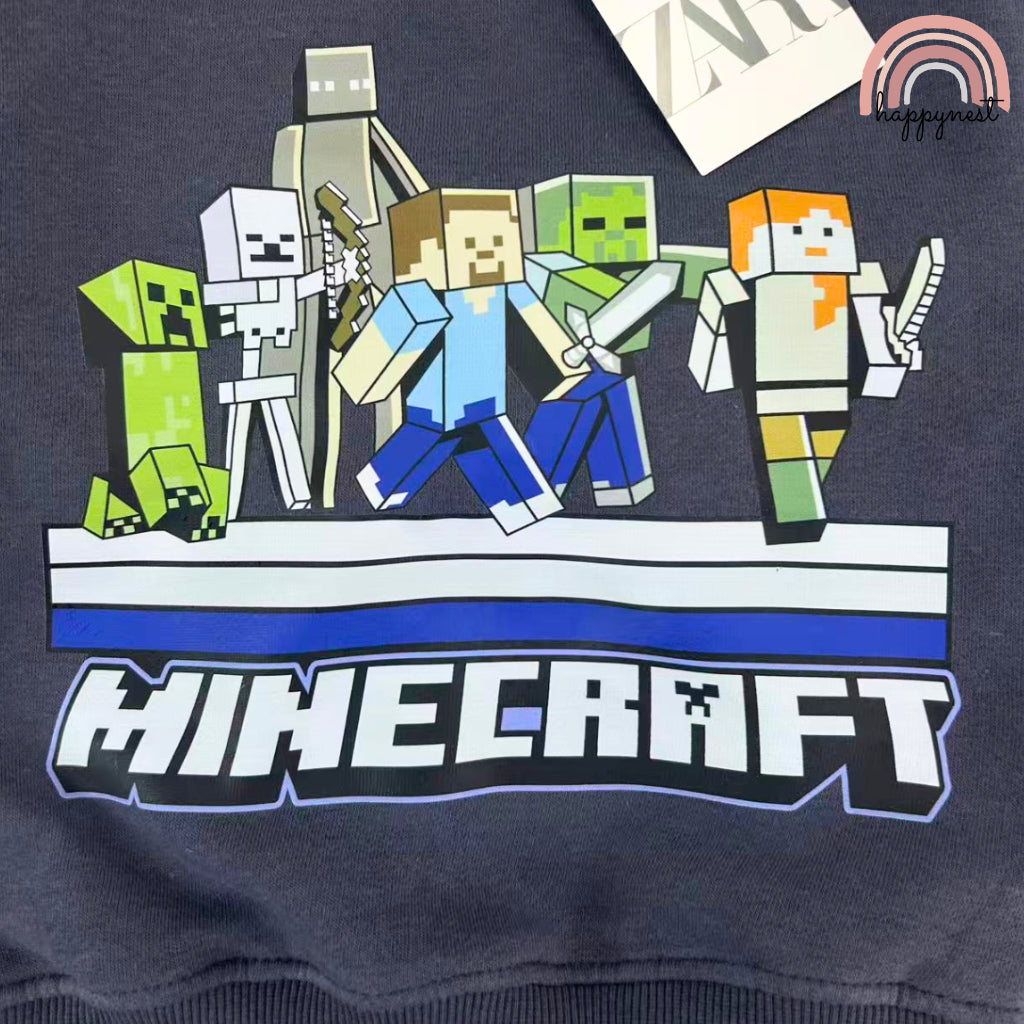 Minecraft Boy Tracksuit 2-PC Sweatshirt & Joggers Set (SS690) | 2-8Y