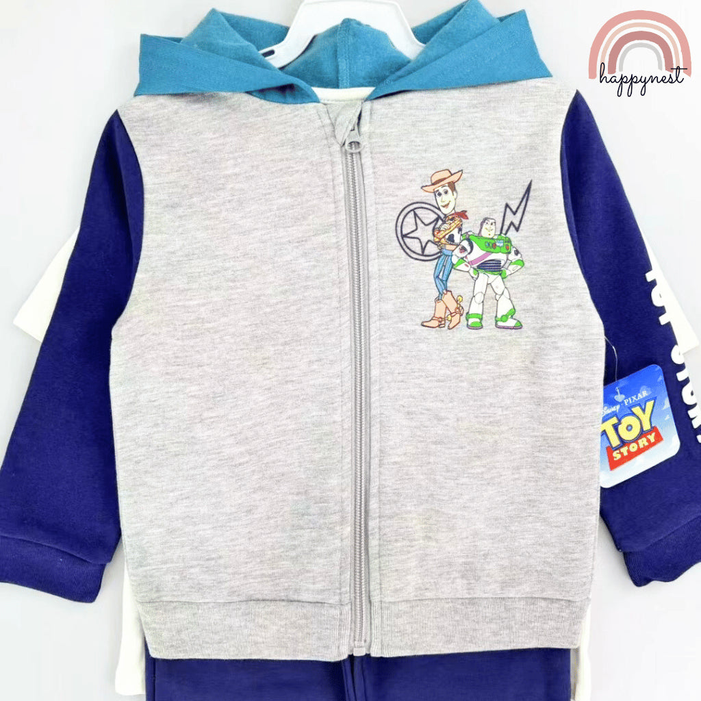 Toy Story Kids 3PC Tracksuit – Hoodie, Shirt & Jogger Pants Set | 12 Months - 7 Years (SS536)