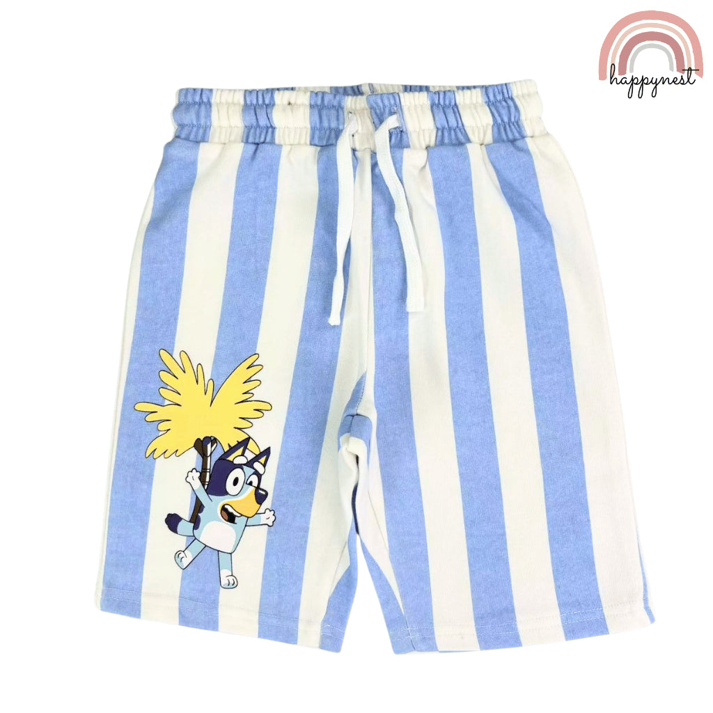 Bluey Summer Terno Set Striped Shorts for Kids Boys (2-10Y) | AA425