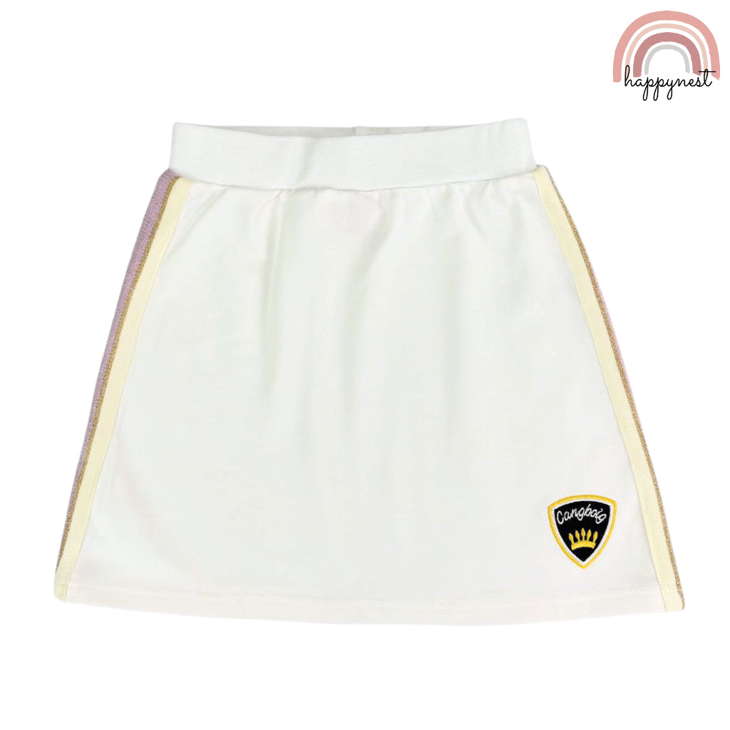 Juicy Couture Terno Set Pink Tee & White Skort (2-10Y) | AA426