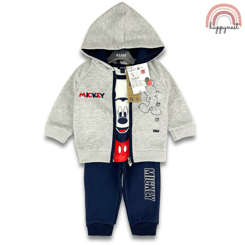 KIABI Mickey Mouse 3-PC Terno Hoodie Set (6-36M) | SS626