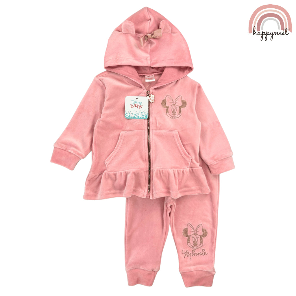 Disney Minnie Mouse Velour Terno Set Hoodie (3-36M) | SS588