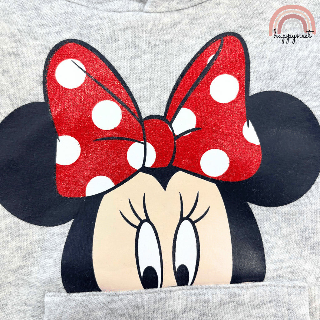 MINNIE Baby Girl 2PC Set Gray Red Hoodie Jogger Pants 9-36 Months SS607