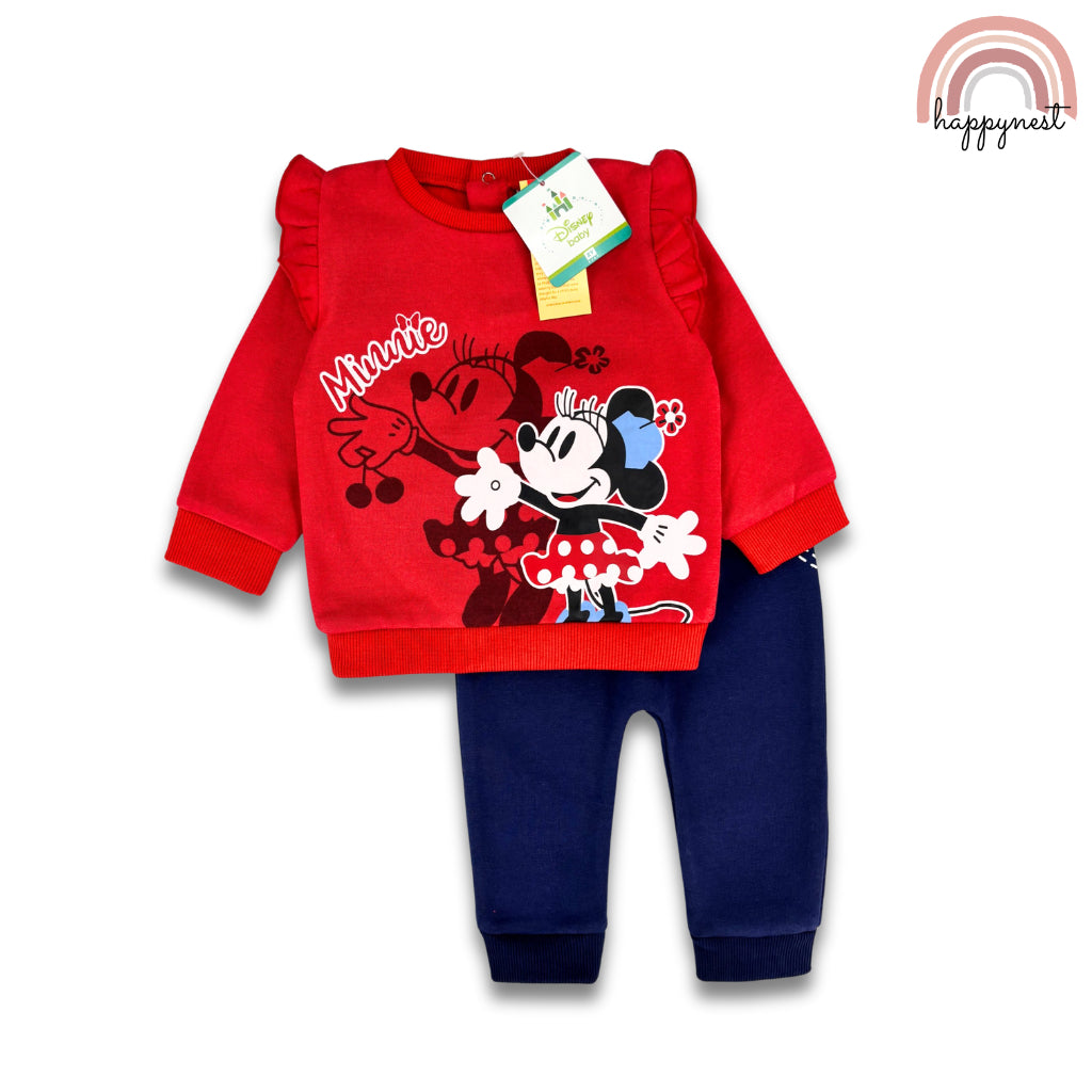 MINNIE Baby Girl OOTD 2PC Set Gray Ruffle Hoodie Jogger Pants Fashion 6-36 Months SS611