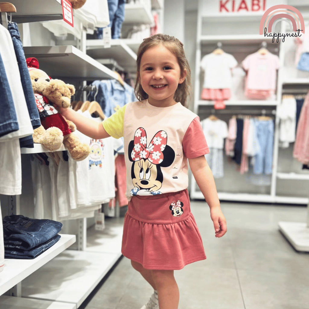 Minnie Girls 2-Pc T-Shirt & Skirt Set | 2-10 Years (AA480)