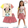 Minnie Girls 2-Pc T-Shirt & Skirt Set | 2-10 Years (AA480)