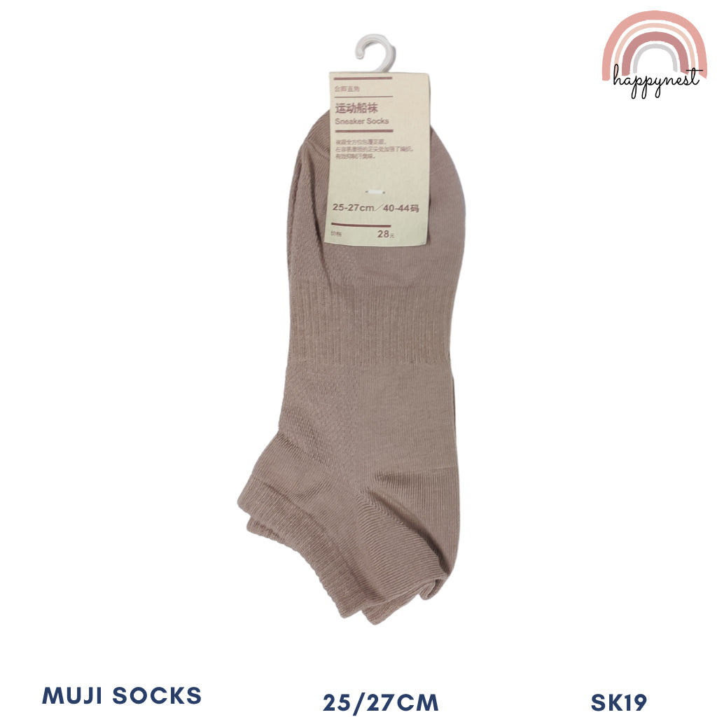 MUJ!-Style Unisex Socks High Quality Ankle Sock Plain Cotton Sock For Kids Color With Tag 4.5-7.5 US