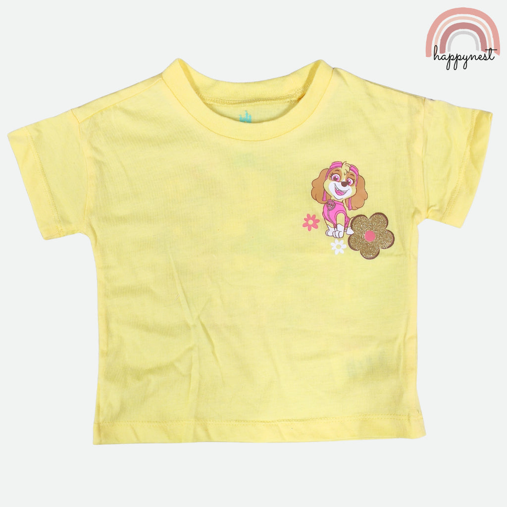 PAW Patrol Skye Kids 2-Pc Set | Soft Cotton T-Shirt & Shorts (B53) 9 Months - 4 Years