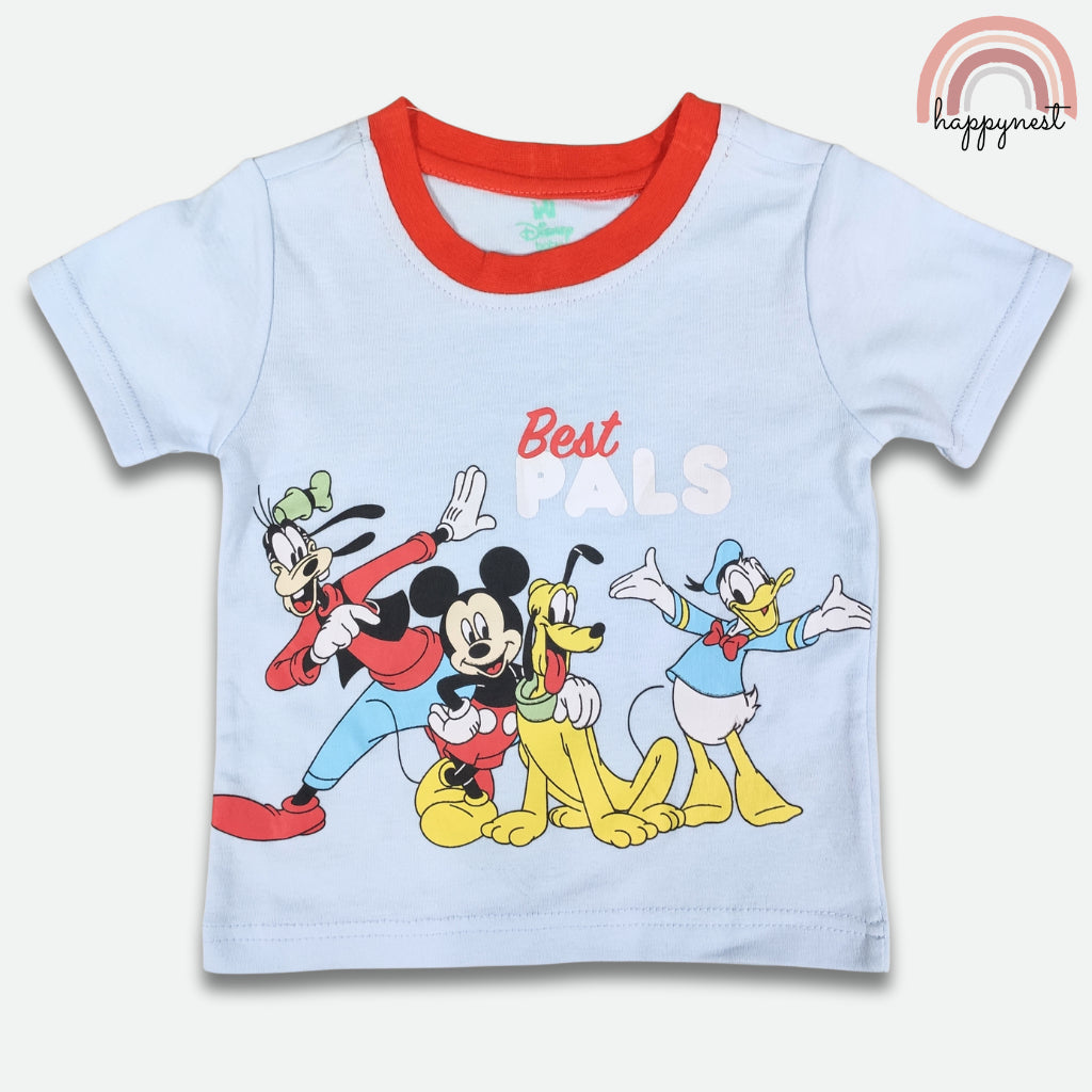 Mickey & Friends "Best Pals" 2-Pc Set | Soft Tee & Shorts (B62) 12 Months - 4 Years