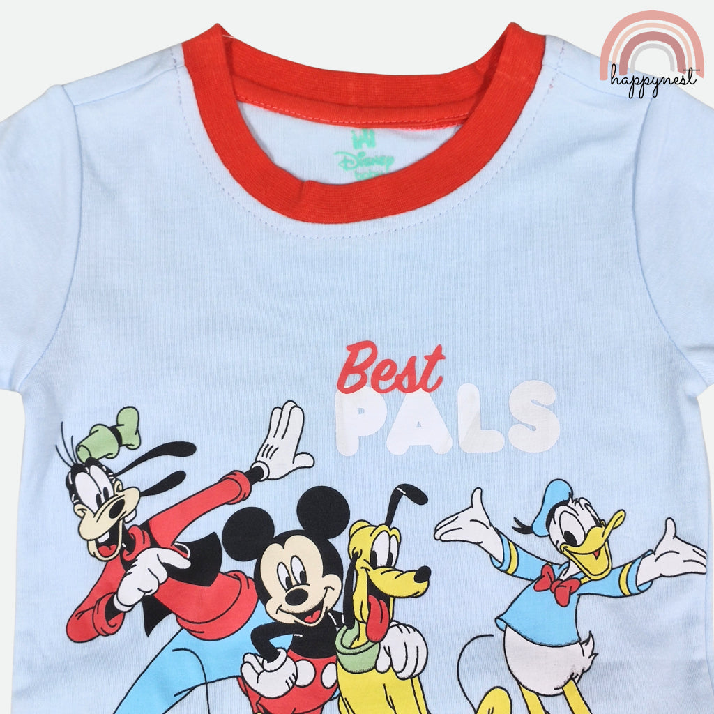 Mickey & Friends "Best Pals" 2-Pc Set | Soft Tee & Shorts (B62) 12 Months - 4 Years