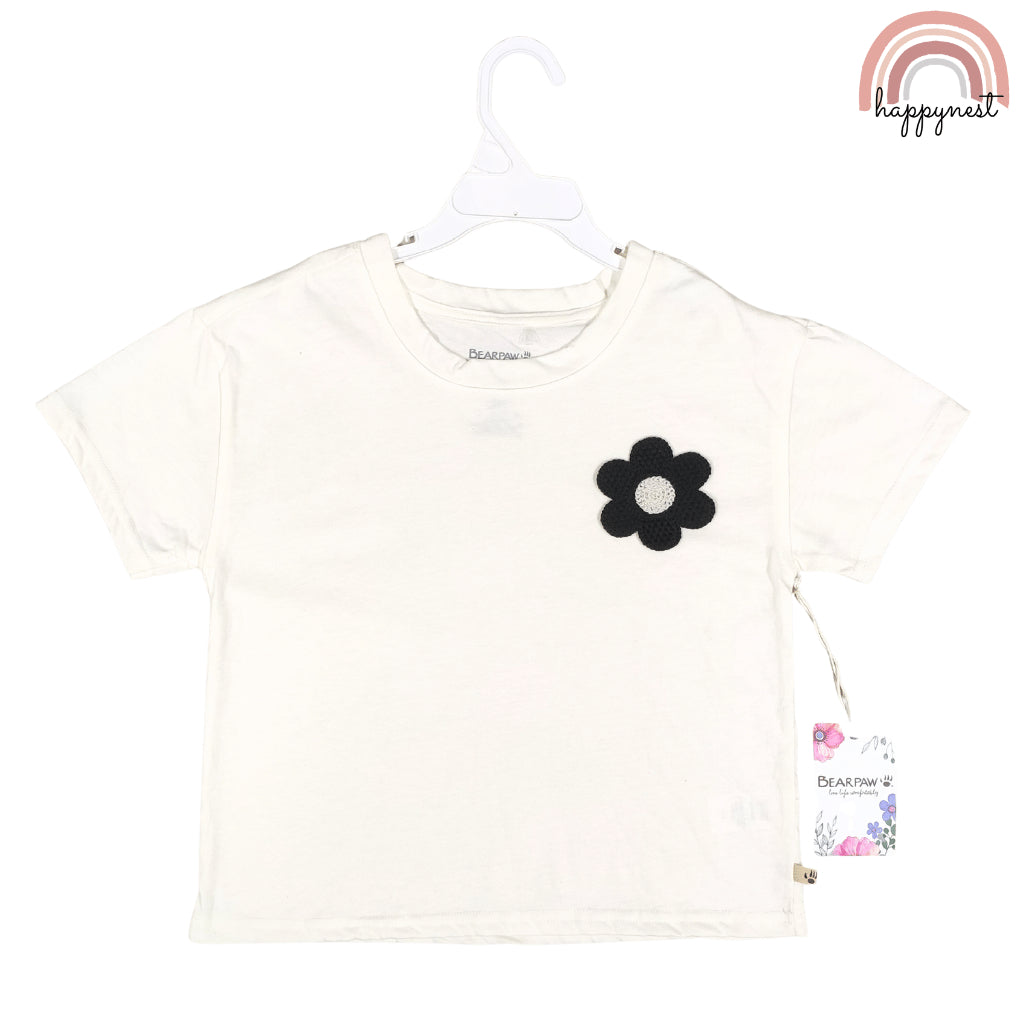 Kids Clothes Set 2pcs Bear Paw Shirt and Shorts Outfit for Girls 7-8 Years AA336