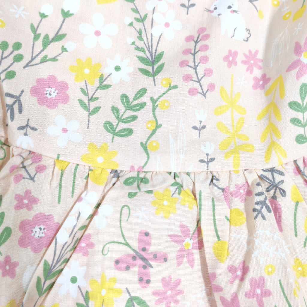 Pink Meadow Floral Dress & Hat Set for Girls 12-24M AA380