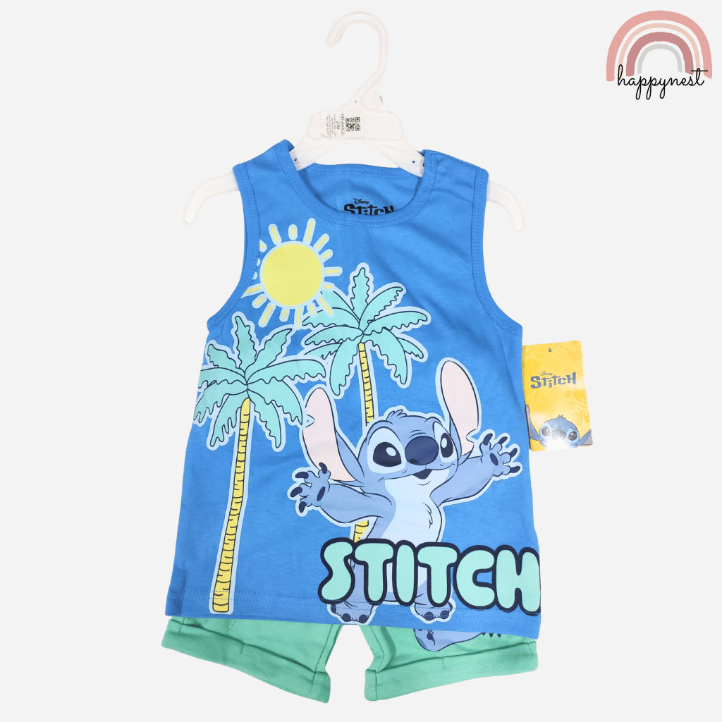 Stitch Boys Tank Top & Shorts OOTD Sando Set 12 Months to 4 Years AA402