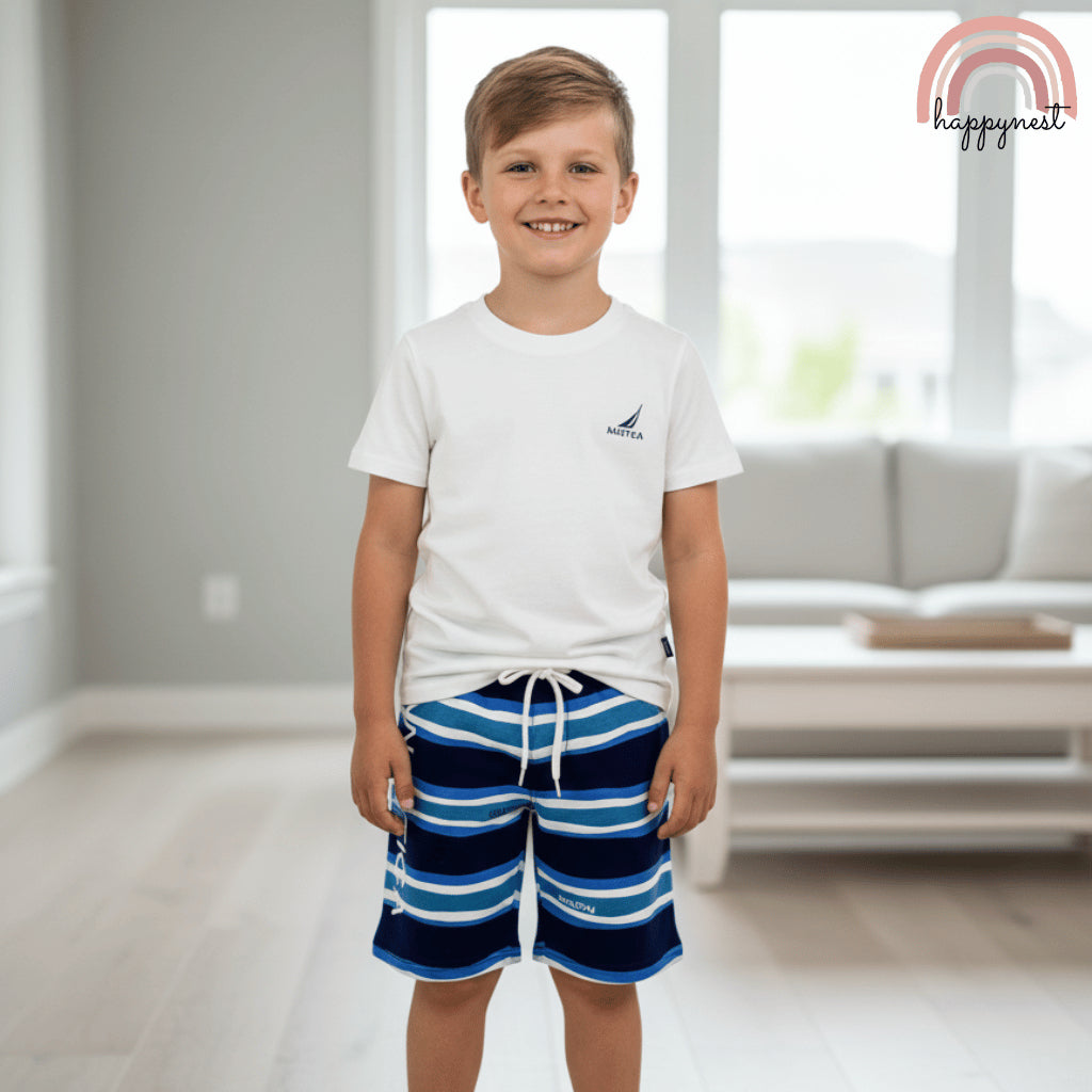 Nautica Terno Set for Kids | Boys T-Shirt & Shorts (2-10Y) | AA411