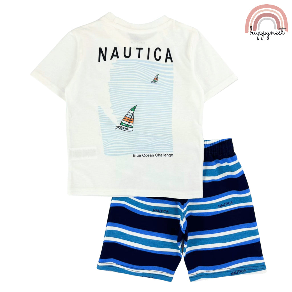 Nautica Terno Set for Kids | Boys T-Shirt & Shorts (2-10Y) | AA411