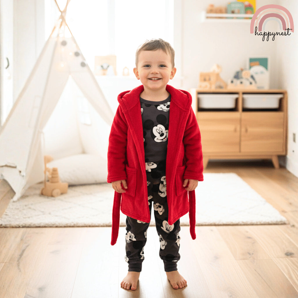 Mickey Fleece Robe Pajama Terno Set (3-36M) | AA440