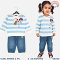 KIABI Minnie Striped Terno Sweater & Jeans (6 Months - 4 Years) | SS600
