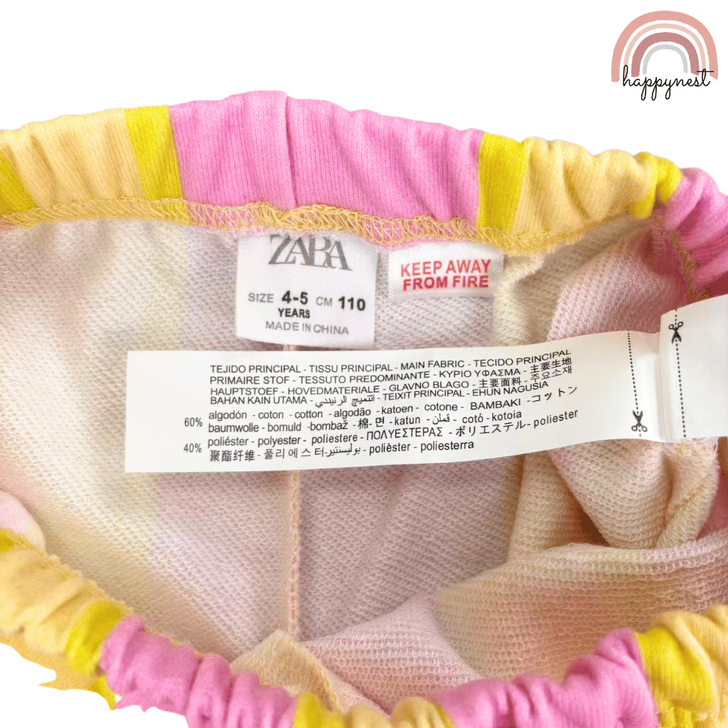 Ice Cream Striped Terno Set for Girls T-Shirt & Shorts (2-10Y) | AA423