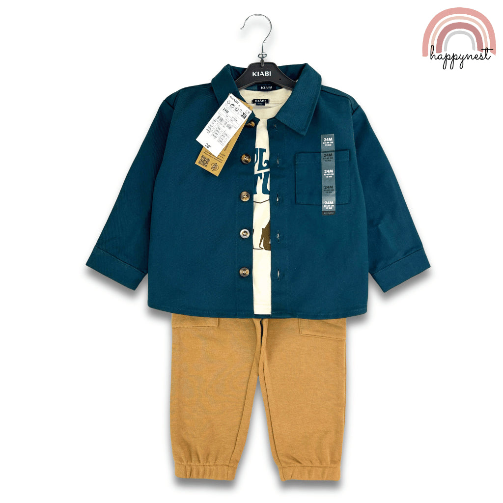 Toddler Boy Adventure Jacket Terno Set 3-PC (6-36M) | SS632