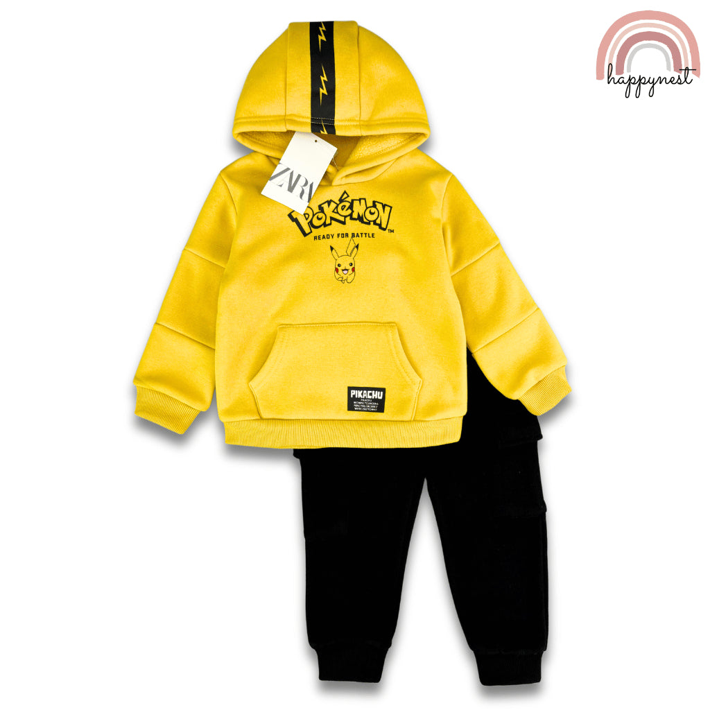 Pokemon Pikachu Hoodie & Pants Terno (2-8Y) | SS650