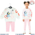 GEORGE Bluey Heart Girls 2PC Set Baby Toddler Sweatshirt Leggings Pambahay 3M-36M SS595