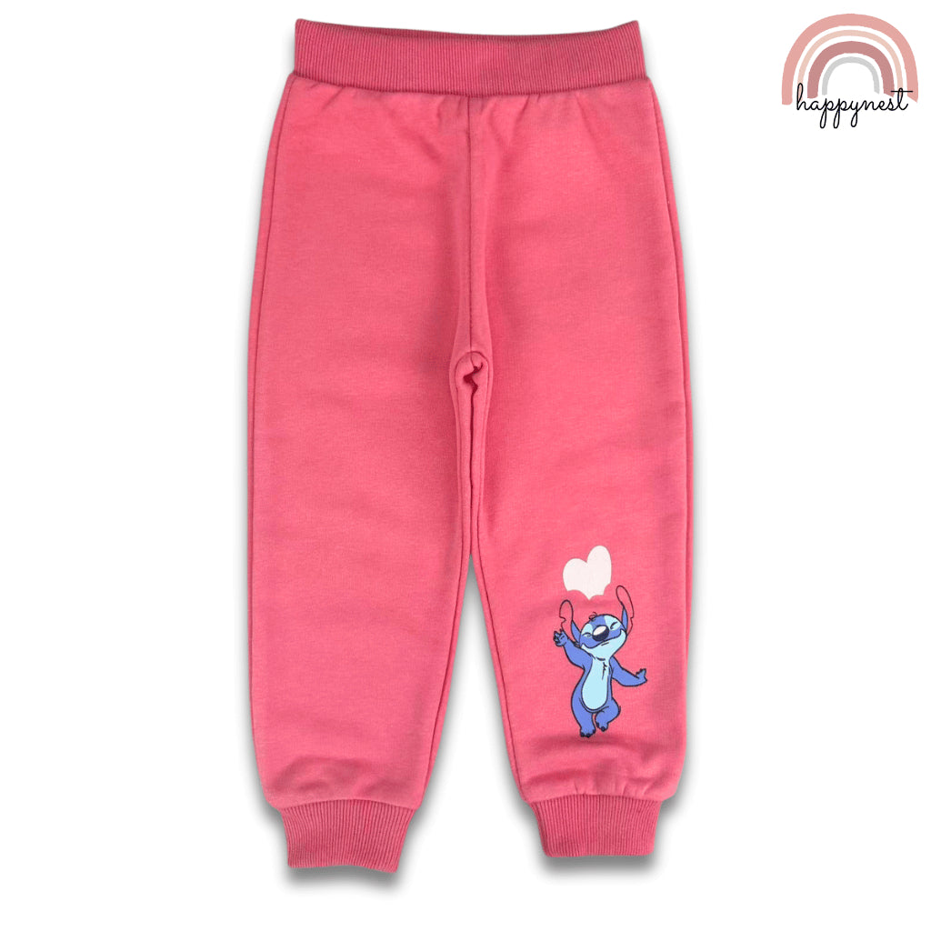 Stitch 2pc Terno Set for Kids Girls Fleece Sweatshirt Trousers Pink 2-8Y SS622
