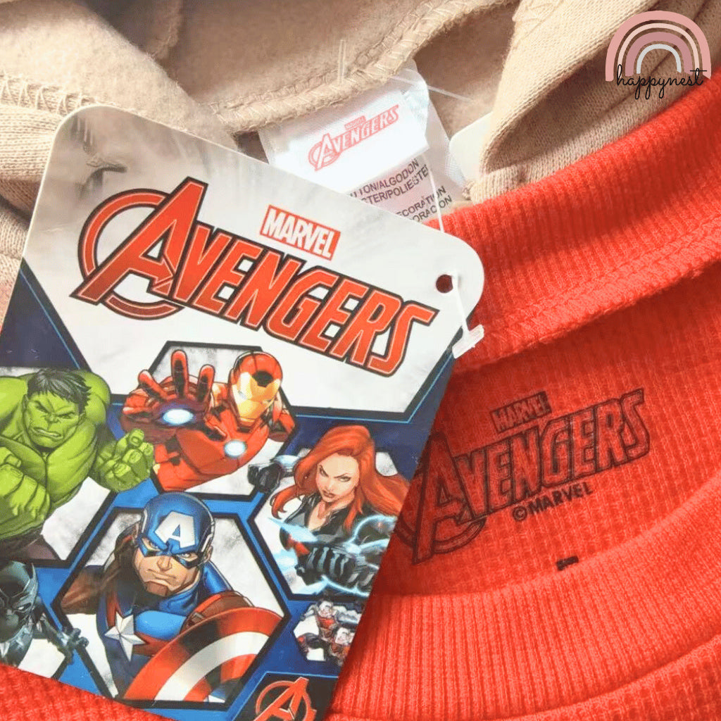 Marvel Avengers Beige Hoodie & Pants 3-Pc Set for Boys 2-8Y SS642