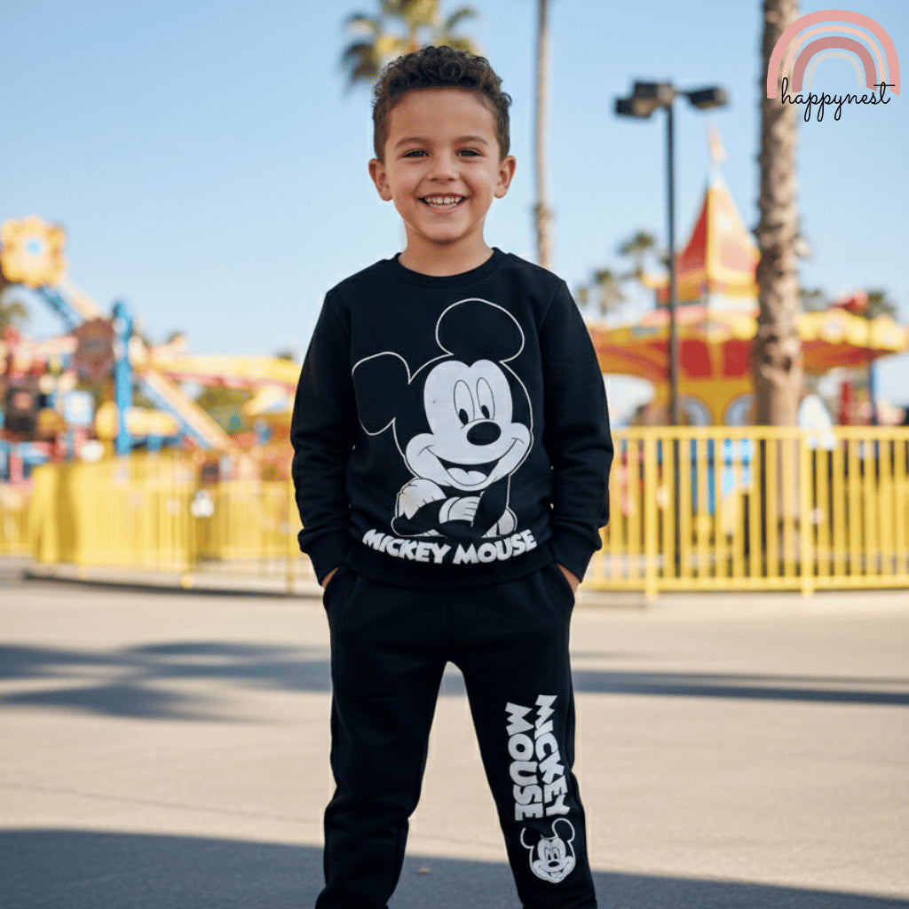 Mickey Mouse Kids Terno Set Sweatshirt Jogger Pants Black 2-8y SS652