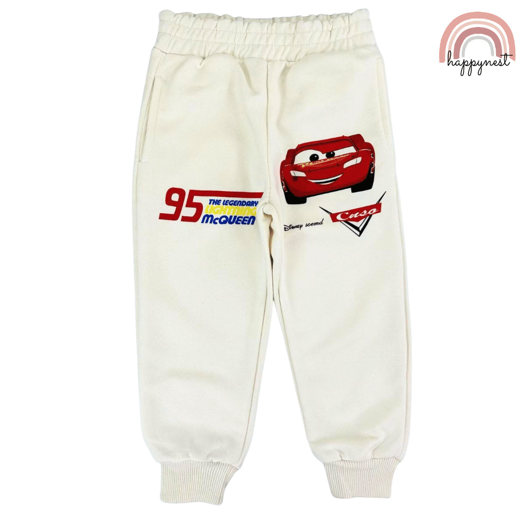 Lightning McQueen Boy OOTD 2-Pc Tracksuit - Cozy Sweatshirt & Joggers (Ages 2-8) SS671