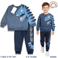 Dino Boys 2-Pc Pullover & Jogger Set | Navy Blue Tracksuit | 3D Spikes | 2-8 Years (SS682)