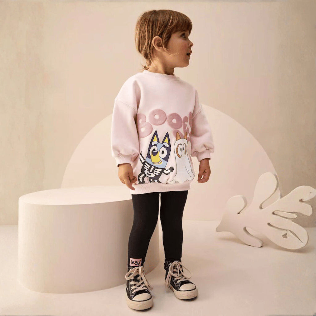 Bluey Kids Girls 2-Pc | Pink "Booey" Sweatshirt & Leggings | 3-36 Months (SS686)