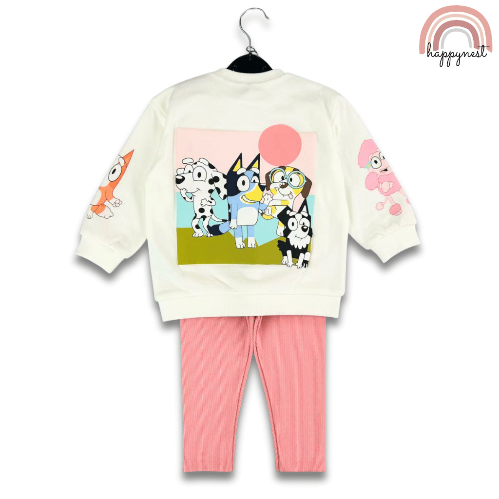 George Bluey Baby Girl Sweatshirt & Ribbed Leggings Set 3-36 Months Outfit SS663