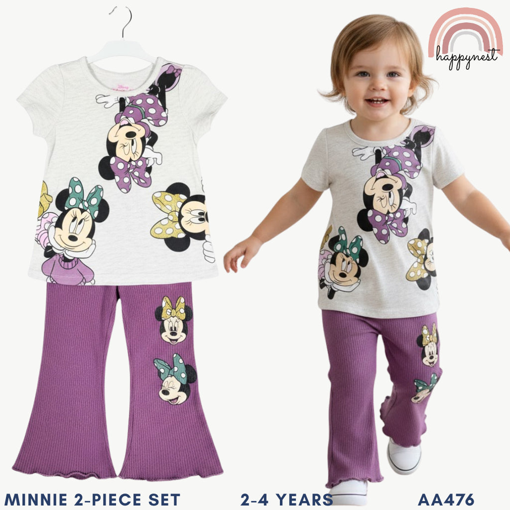 Minnie Mouse Purple Flared 2-Piece Set (2-4 Years) - AA476