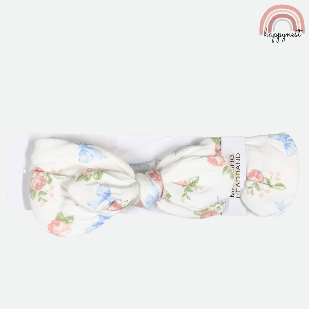 Tahari Baby 4-Pc Gift Set 3-9 Months | Flutter Sleeve Bodysuit & Floral Pants (B63)
