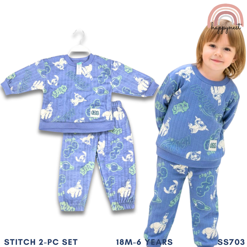 Stitch Boy 2-Pc Quilted Set | Blue Space Vibes | 18M - 6 Years | SS703