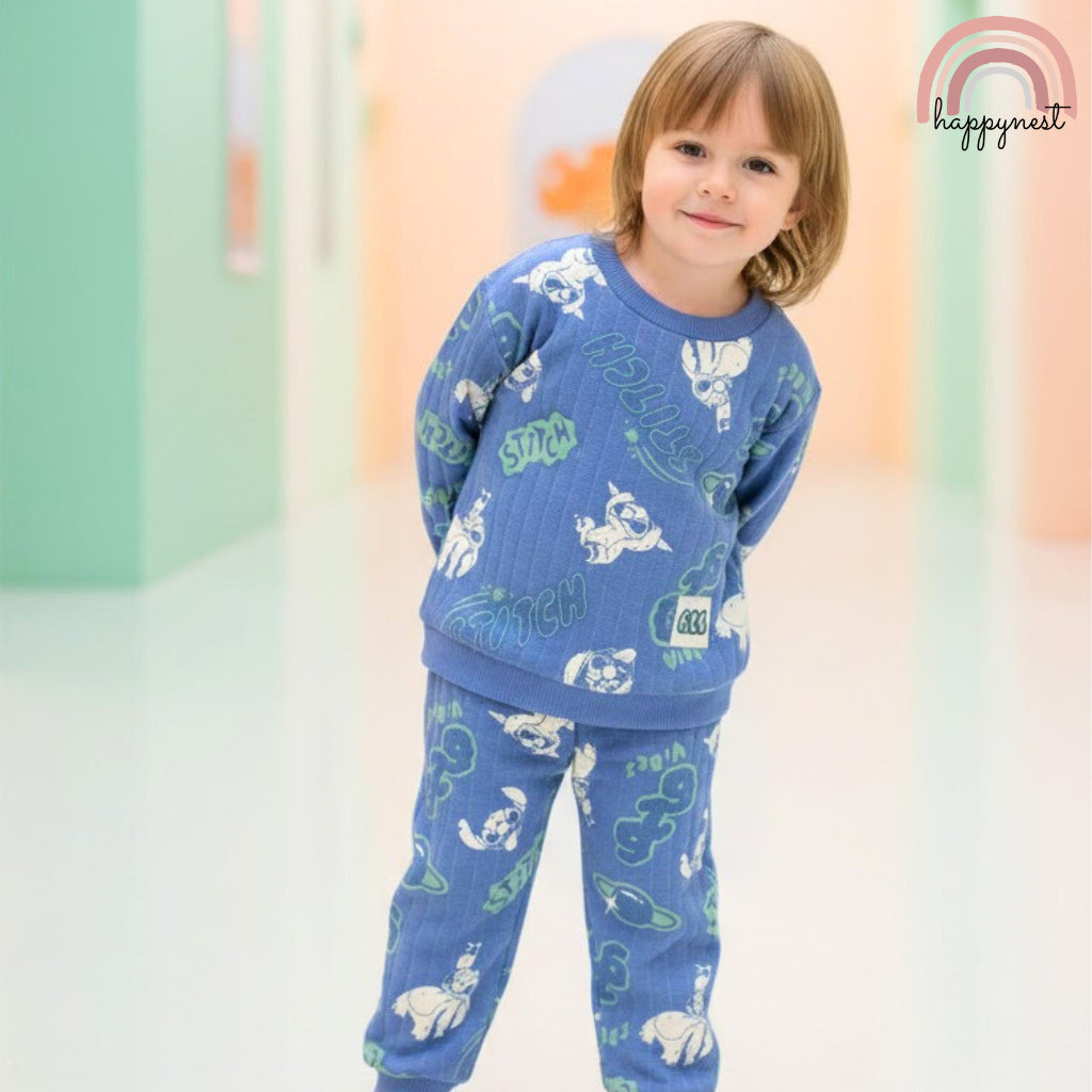 Stitch Boy 2-Pc Quilted Set | Blue Space Vibes | 18M - 6 Years | SS703