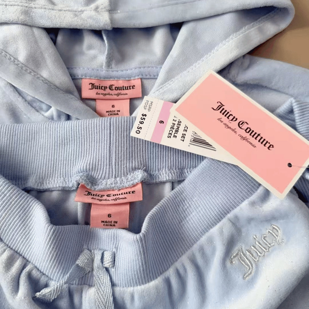 Juicy Couture Tracksuit Velour Zip-Up for Girls (12 Months – 7 Years) | SS561