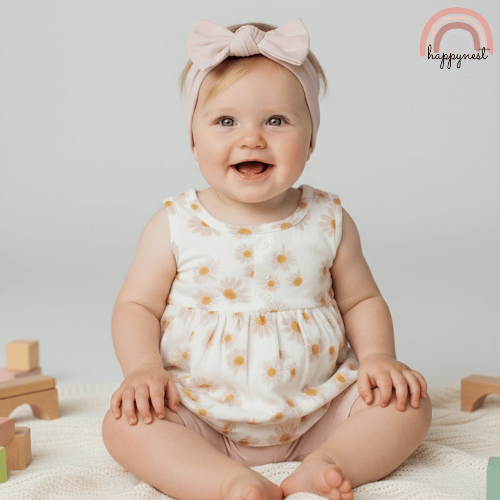 Baby Girl Outfit Set 3-PC: Shorts + Shirt + Headband Rachel Zoe AA419 0-9 Months