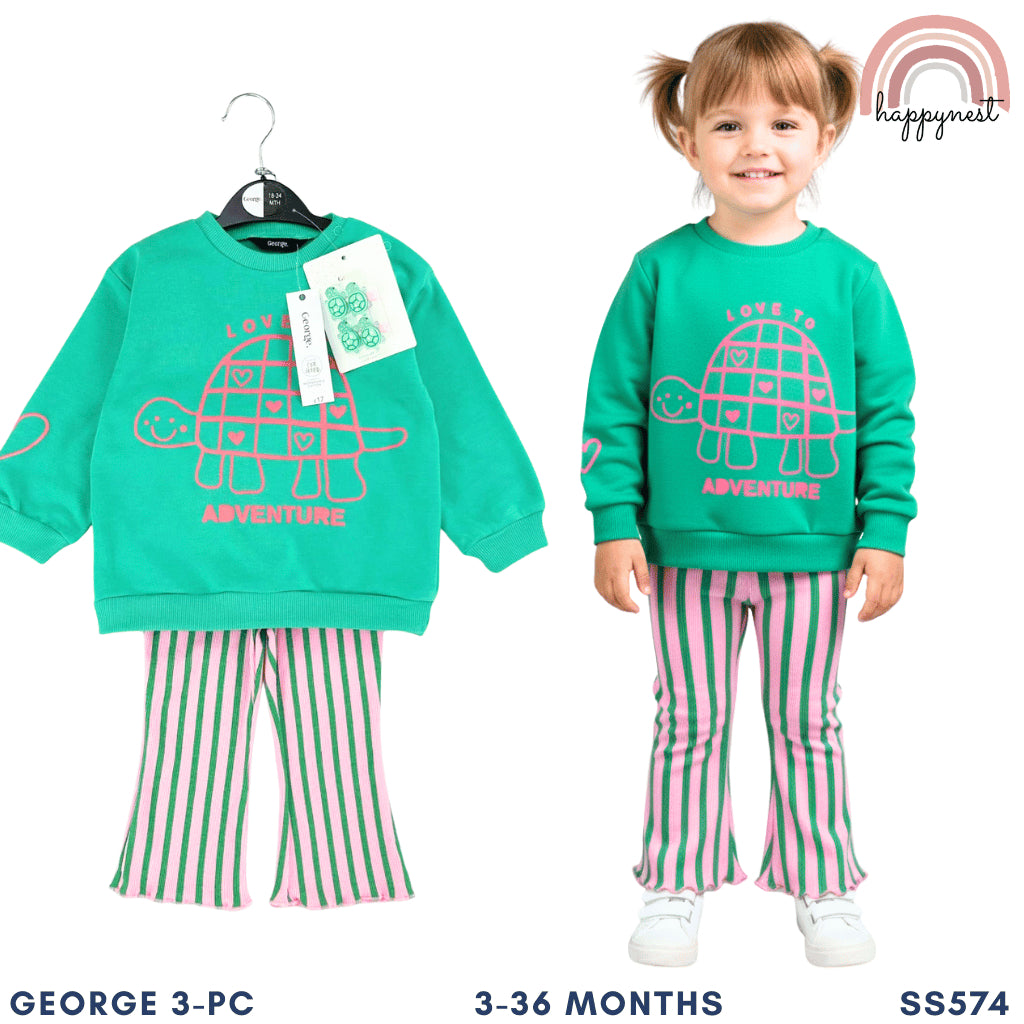 George Green Tracksuit Terno Set for Baby Girls (3-36M) | SS574
