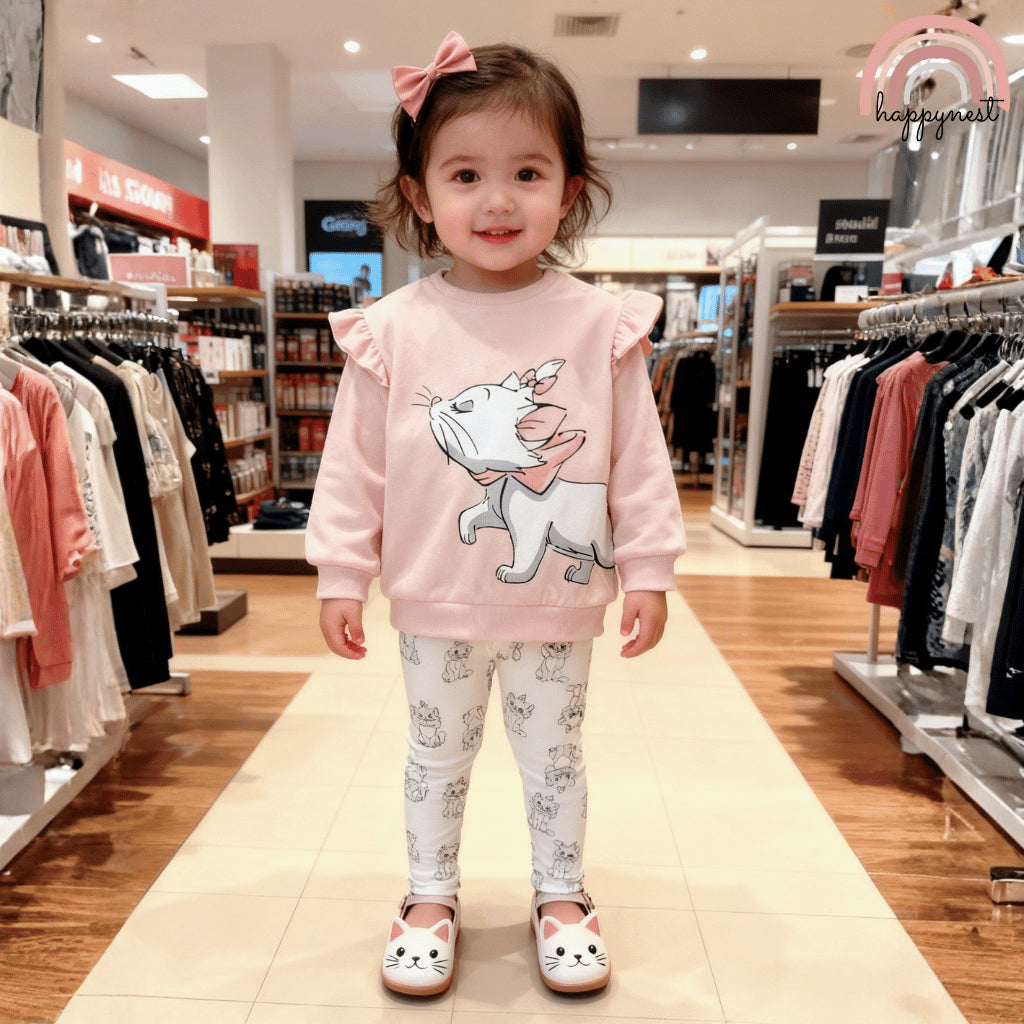 Disney Marie Cat 3-PC Terno Set Ruffle Pullover (3-36M) | SS578