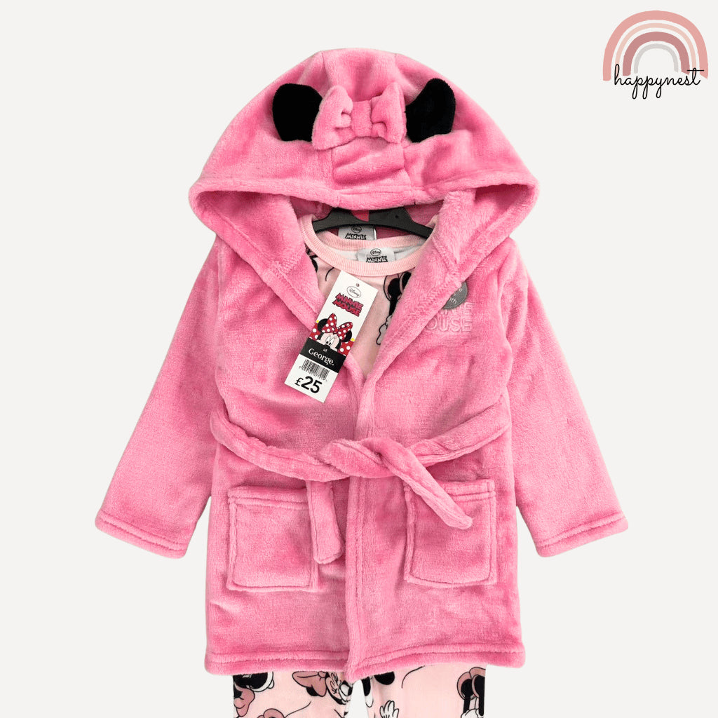 Minnie Fleece Robe Pajama Set (3-36M) | AA432
