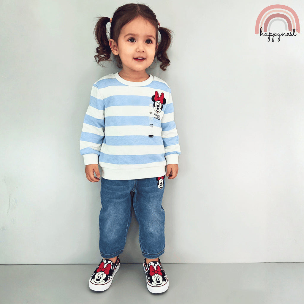 KIABI Minnie Striped Terno Sweater & Jeans (6 Months - 4 Years) | SS600
