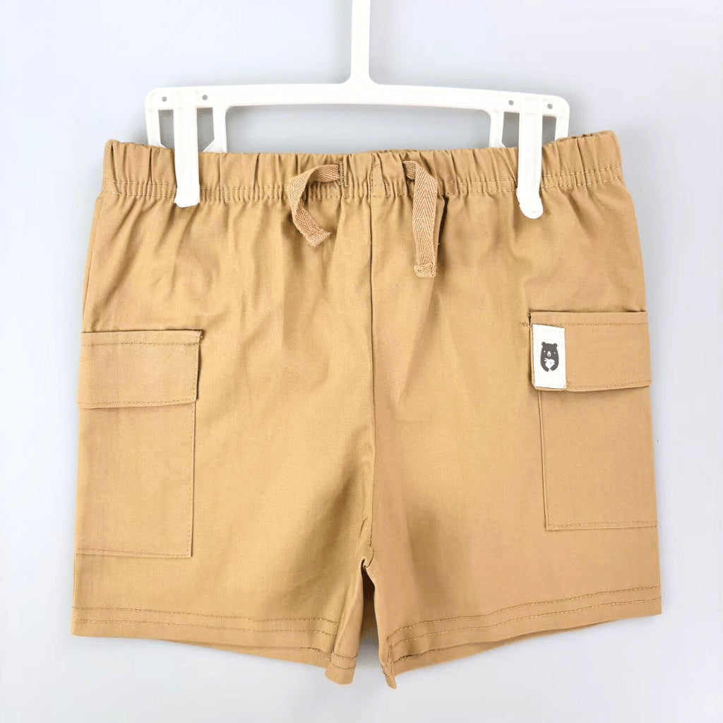 Rabbit Bear 3-PC Terno w/ Cargo Shorts & Hat (1-4Y) | AA437