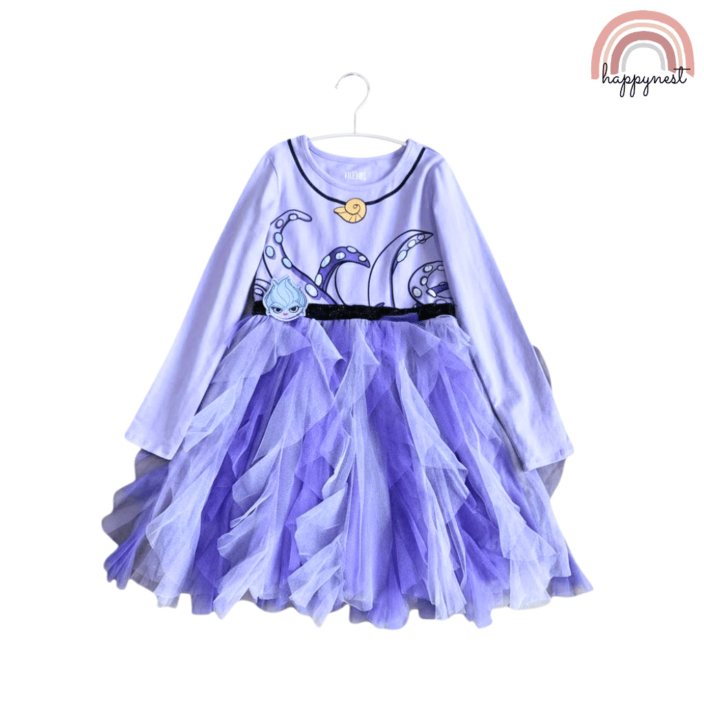 Disney Ursula Villain Tulle Dress for Girls (4-14Y) | AA435