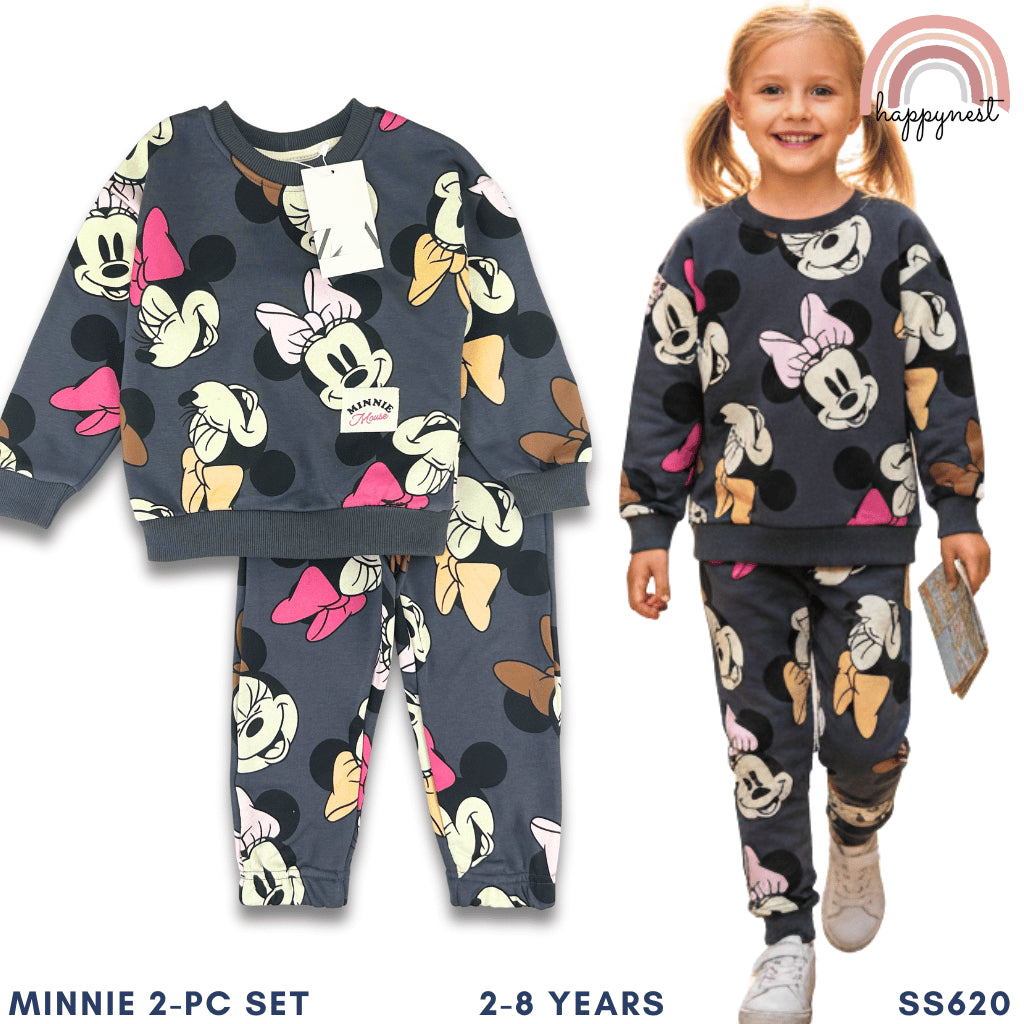 Minnie Mouse Grey Sweatshirt & Pants Set for Girls 2-8Y SS620