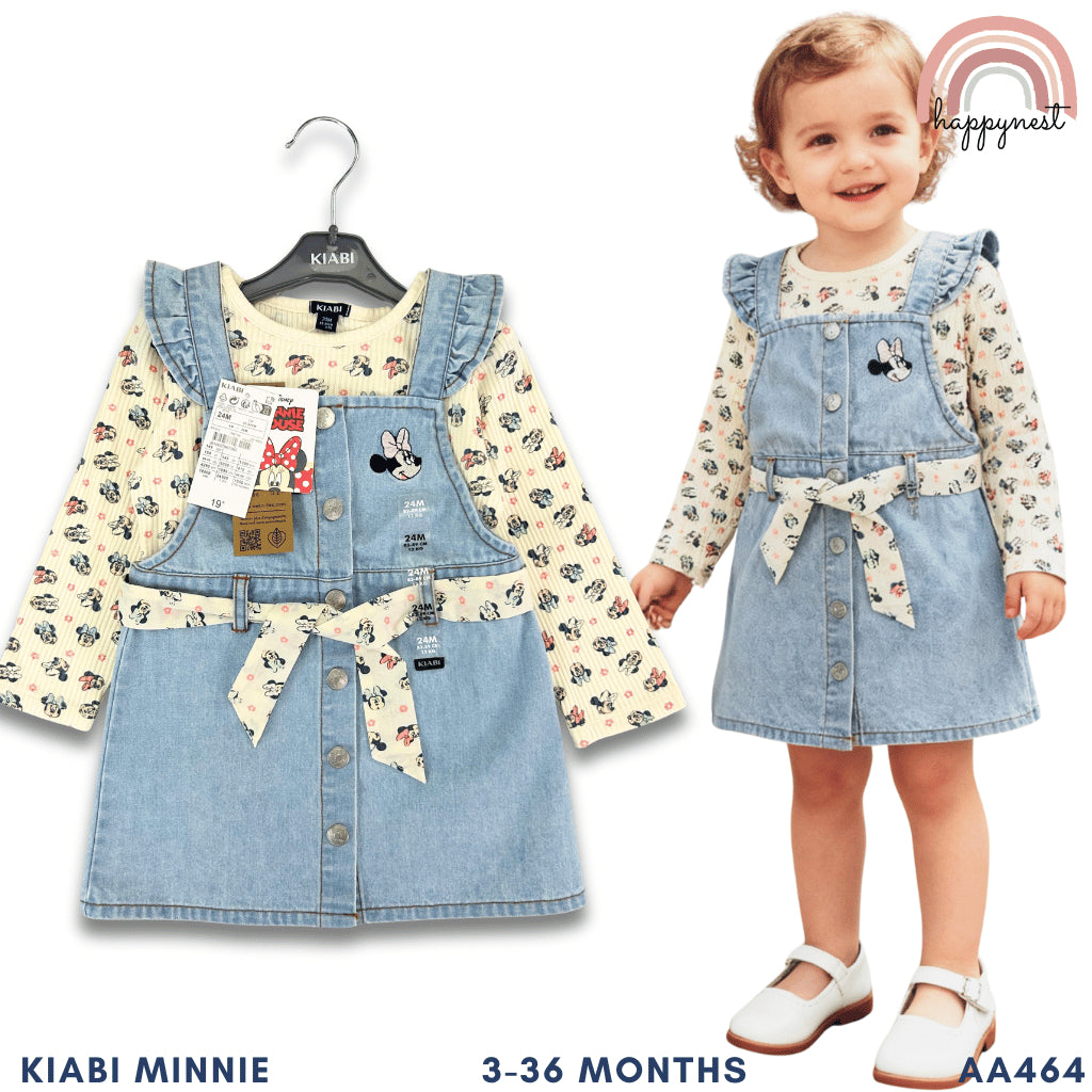 Minnie Baby Girl 2-Piece Denim Dress Set 3-36 Months – AA464