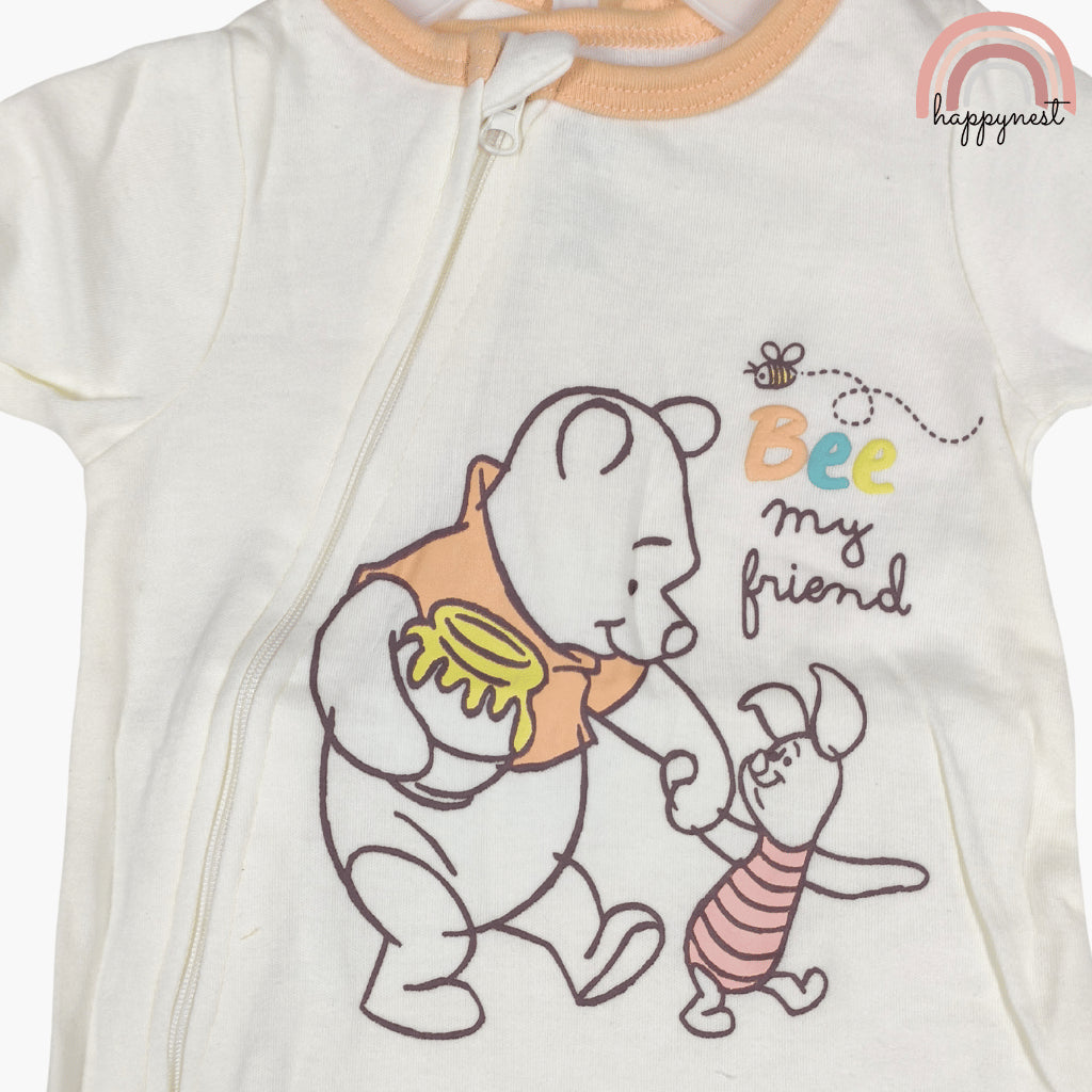 Disney Winnie the Pooh Baby 3-Pc Set | Sleepsuit, Bodysuit & Bib | 3-9 Months (B2)